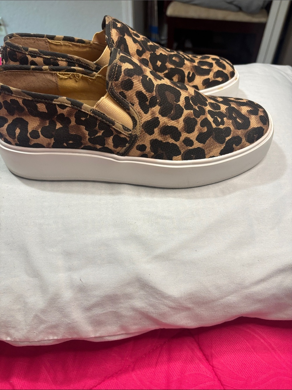 Steve Madden Leopard Print Slip-On Sneakers - Tan/Black - Picture 6 of 10